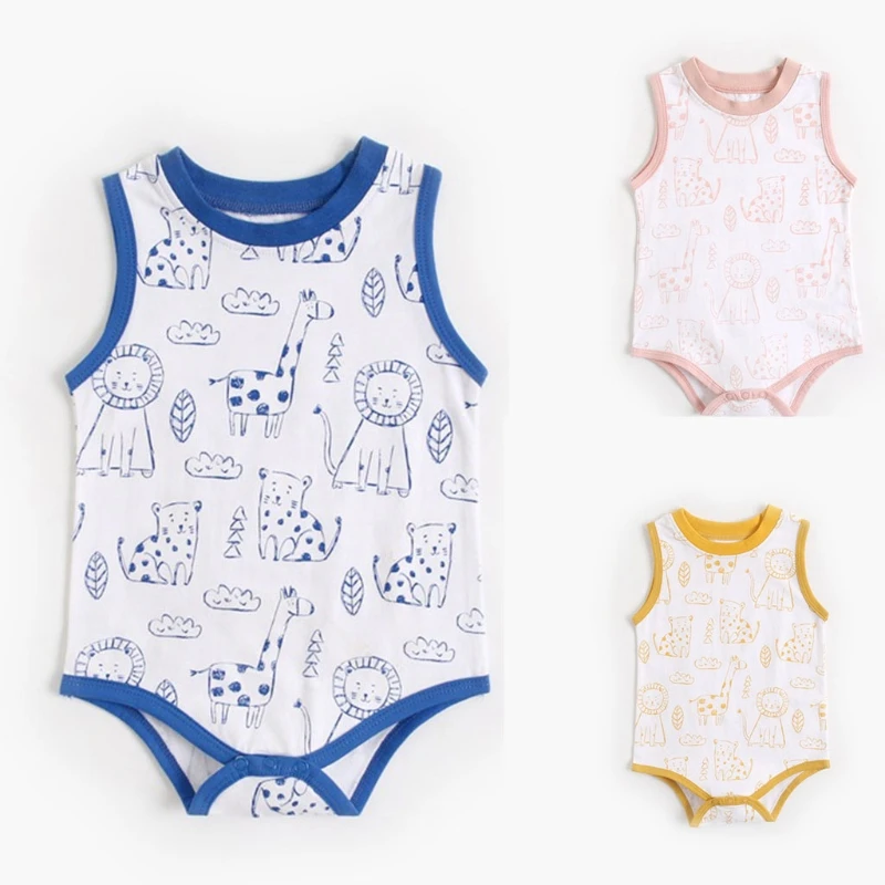 Newborn Infant Baby Boys Girls Triangle Romper Summer Sleeveless Round Neck Onesies Jumpsuit Cartoon Zoo Animal Print Tank
Newborn Infant Baby Boys Girls Triangle Romper Summer Sleeveless Round Neck Onesies Jumpsuit Cartoon Zoo Animal Print Tank