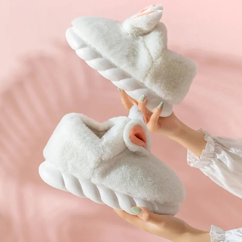 2022 Lovely Plush Bunny Fluffy Faux Fur Warm Cover Heel Home Slippers Women Indoor Flat Shoes Winter Outdoor Cotton Slides
2022 Lovely Plush Bunny Fluffy Faux Fur Warm Cover Heel Home Slippers Women Indoor Flat Shoes Winter Outdoor Cotton Slides