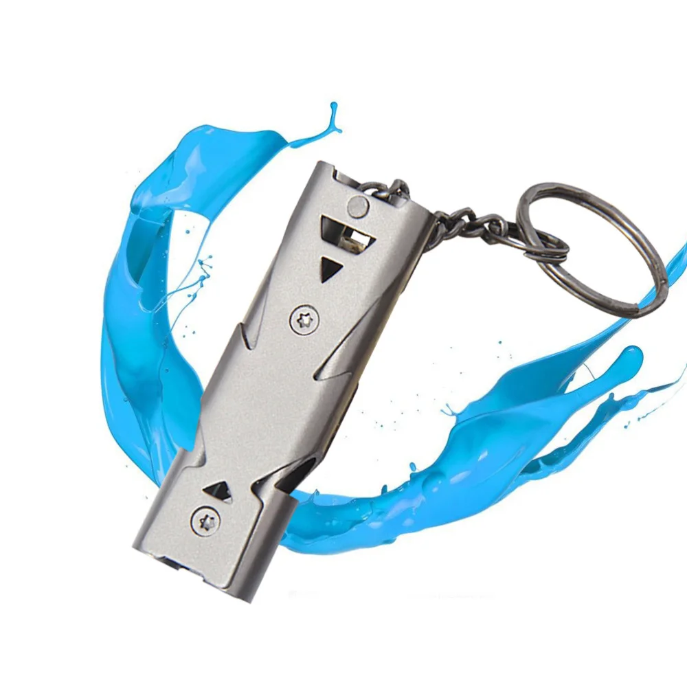 Stainless Steel Whistle Dual Tubes Whistle with Keychain Outdoor Survival Whistle For School Gym Camping Hiking Training (Silver
Stainless Steel Whistle Dual Tubes Whistle with Keychain Outdoor Survival Whistle For School Gym Camping Hiking Training (Silver