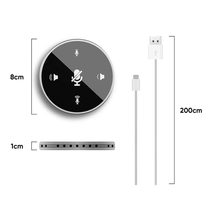 Omnidirectional Mic with 360 Voice Pickup Touch-Sensor Microphonr for Video Conference, Skype Chatting, Interview
Omnidirectional Mic with 360 Voice Pickup Touch-Sensor Microphonr for Video Conference, Skype Chatting, Interview
