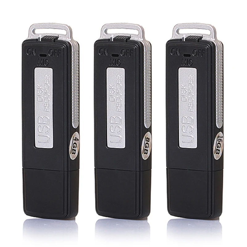 

16/8/4GB Voice Activated Recorders Continuous Recording Digital Voice Recorder Portable Mini USB Flash Drive