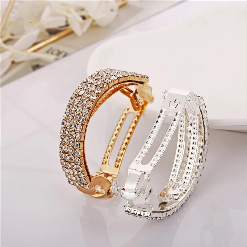 Shiny Full Rhinestones Hair Clips Fashion Geometric Metal Hairpin Ponytail Holder Barrette For Women Girls Hair Accessories 2021
Shiny Full Rhinestones Hair Clips Fashion Geometric Metal Hairpin Ponytail Holder Barrette For Women Girls Hair Accessories 2021