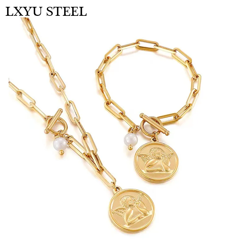 Stainless Steel WOMEN Lucky coin penny Long T BAR CHOKER NECKLACE Bracelet Set Toggle PENDANT collares de moda Boho Collier gift
Stainless Steel WOMEN Lucky coin penny Long T BAR CHOKER NECKLACE Bracelet Set Toggle PENDANT collares de moda Boho Collier gift