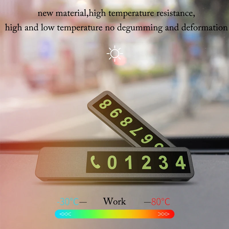Фото Светящаяся карта автомобильной временной парковки автомобильный номер телефона