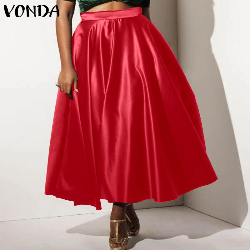 Свободные юбки 2021 VONDA, Женская Повседневная Однотонная юбка А-силуэта с высокой талией, модная атласная длинная юбка из шелка, женские юбки о...
Свободные юбки 2021 VONDA, Женская Повседневная Однотонная юбка А-силуэта с высокой талией, модная атласная длинная юбка из шелка, женские юбки о...