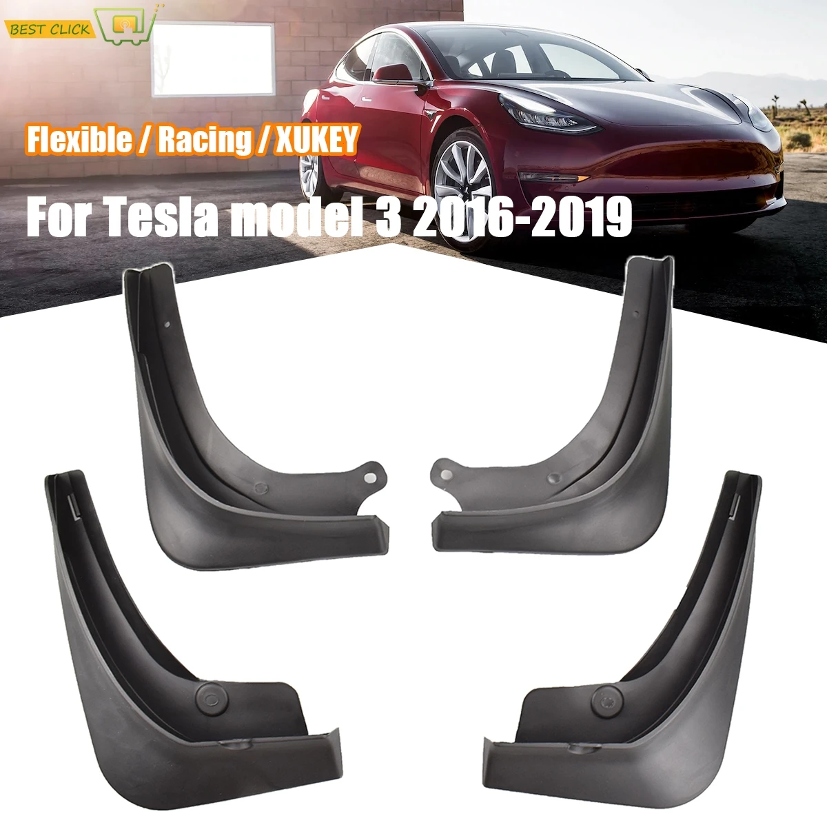 Литые Автомобильные Брызговики в стиле OE для Tesla Model 3 2016 2017 2018 2019 брызговики щитки