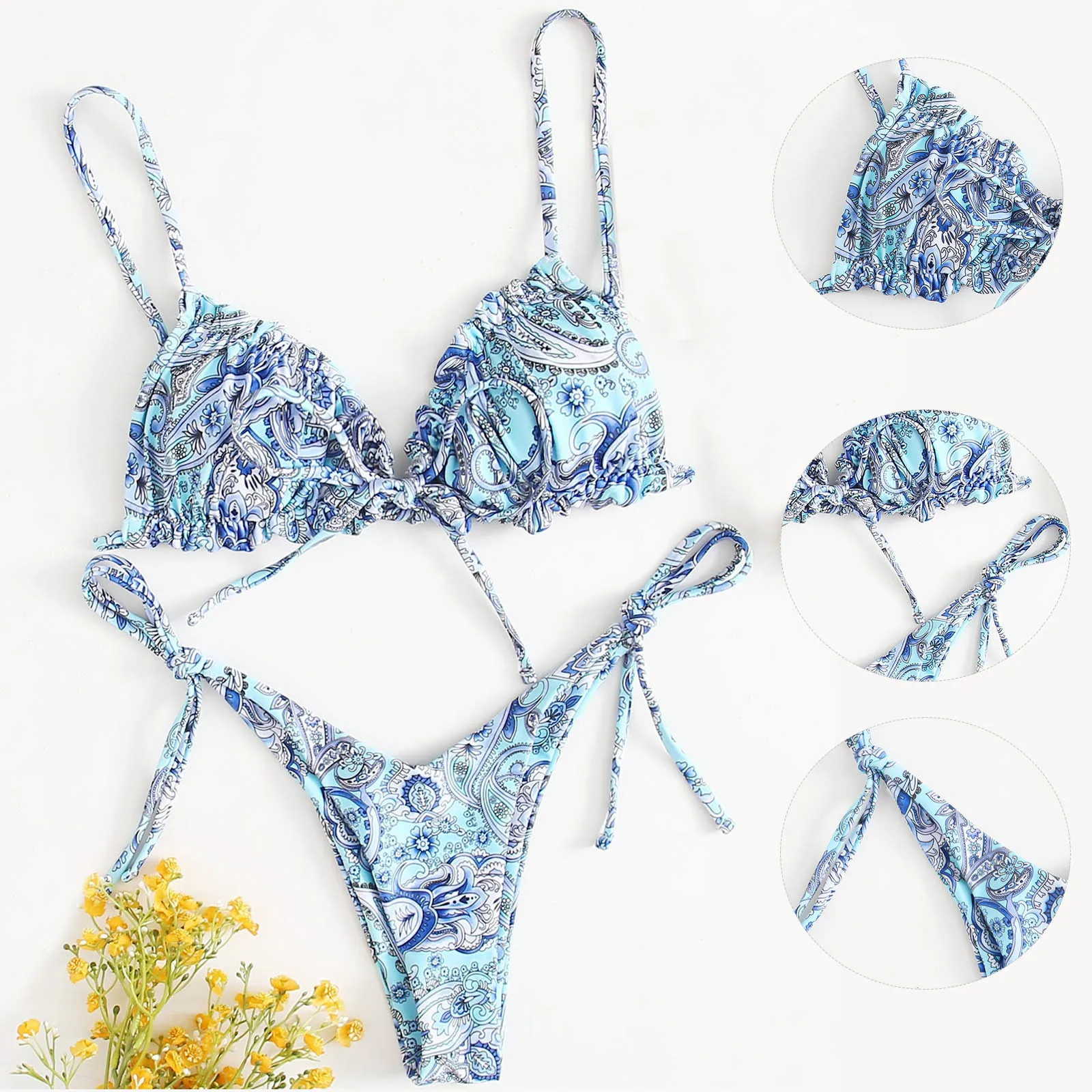 Vintage Swimwear Women 2021 New Fashion Printing Stitching Split Swimsuit Push Up Swimsuit Bandage Brazilian Bathing Suit
Vintage Swimwear Women 2021 New Fashion Printing Stitching Split Swimsuit Push Up Swimsuit Bandage Brazilian Bathing Suit