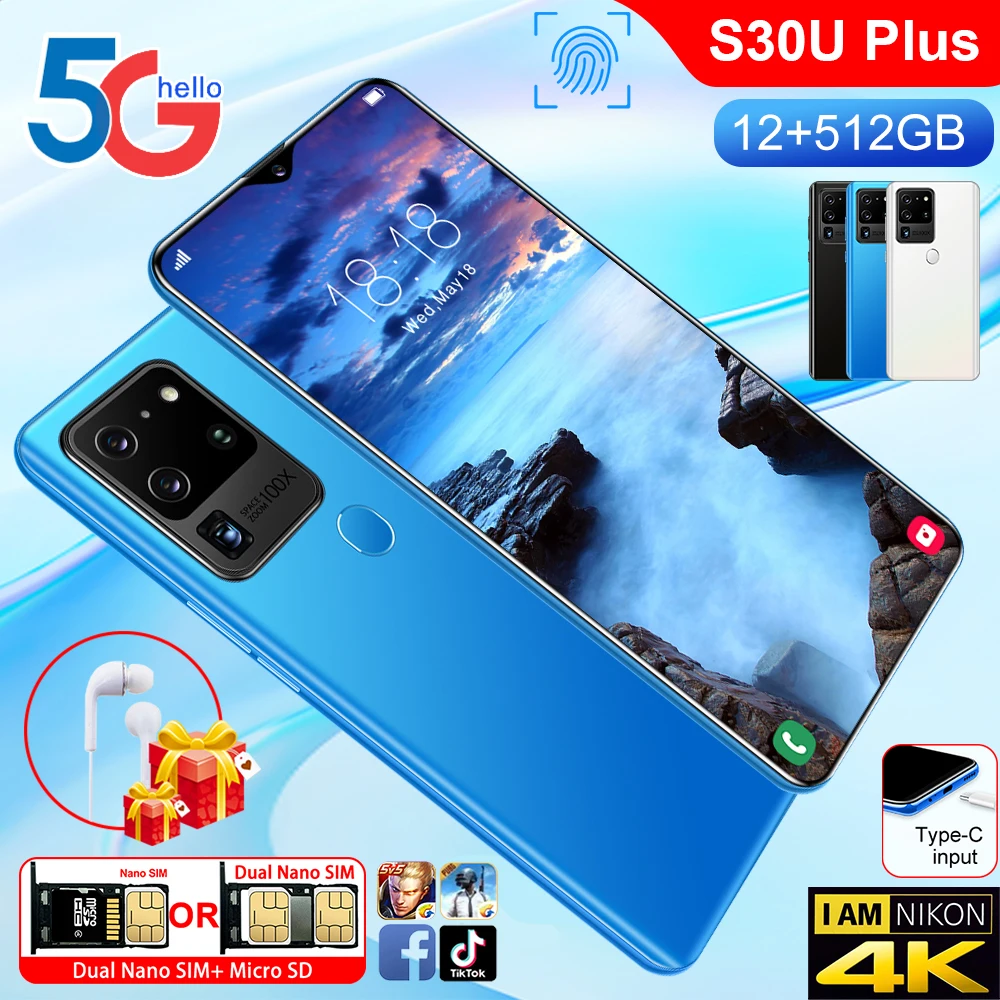 S30U Plus Smartphone Android Cell Phone 5G 12+512GB MT6889 Deca Core 16+32MP Unlocked Cell Phones Global Version Featured Phone
S30U Plus Smartphone Android Cell Phone 5G 12+512GB MT6889 Deca Core 16+32MP Unlocked Cell Phones Global Version Featured Phone