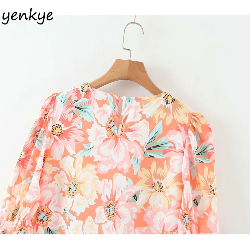 Summer Dress 2002 Women Round Neck Three-Quarter Sleeve Ruffle Floral Print Dress Casual vestido XDS6657 
Summer Dress 2002 Women Round Neck Three-Quarter Sleeve Ruffle Floral Print Dress Casual vestido XDS6657