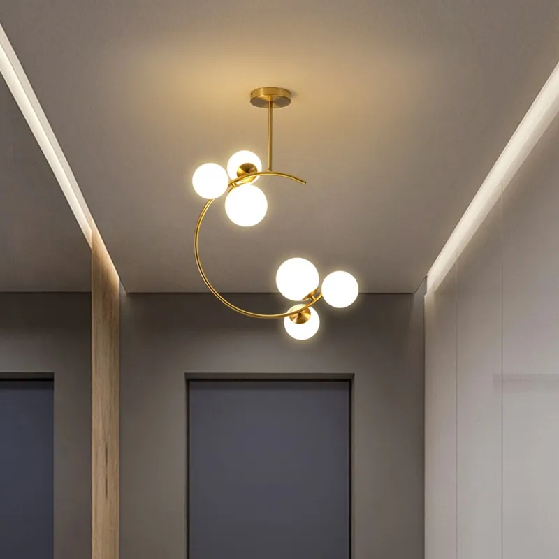 Ceiling Simple Glass Ball Gold Art Hanging Light For Cloakroom Creative Modern Nordic LED Chandelier
Ceiling Simple Glass Ball Gold Art Hanging Light For Cloakroom Creative Modern Nordic LED Chandelier