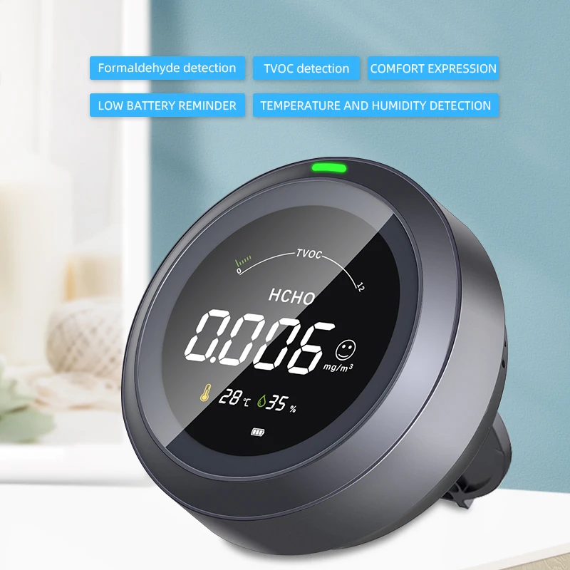 Монитор качества воздуха FABISENSE, профессиональный детектор формальдегида, TVOC, HCHO, гигрометр, гермометр, датчик, анализатор газа в помещении ... 
Монитор качества воздуха FABISENSE, профессиональный детектор формальдегида, TVOC, HCHO, гигрометр, гермометр, датчик, анализатор газа в помещении ...