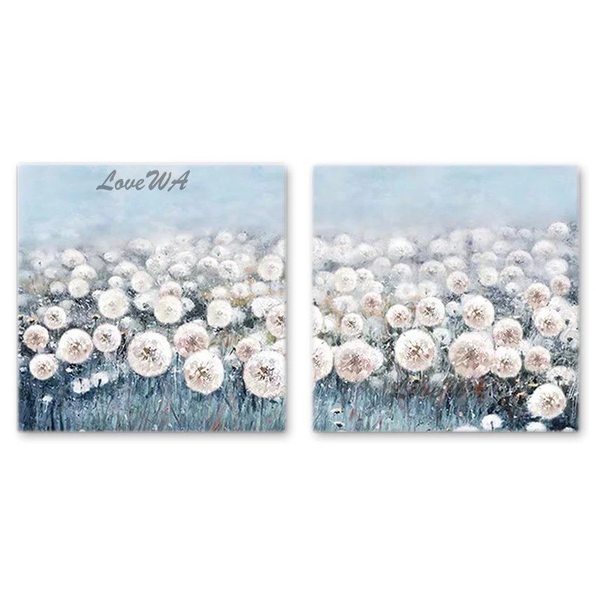 Latest Design Abstract 2PCS Dandelion White Flower Acrylic Painting Wall Decor Showpiece Hanging Picture Art Unframed Canvas Art 
Latest Design Abstract 2PCS Dandelion White Flower Acrylic Painting Wall Decor Showpiece Hanging Picture Art Unframed Canvas Art