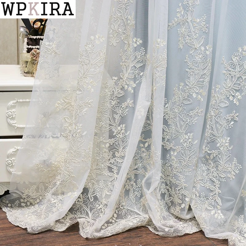 Luxury Yarn Embroidered Screens Princess Tulle Curtains for Bedroom Romantic Sheer Children Room Window Decoration X-M201&C 
Luxury Yarn Embroidered Screens Princess Tulle Curtains for Bedroom Romantic Sheer Children Room Window Decoration X-M201&C