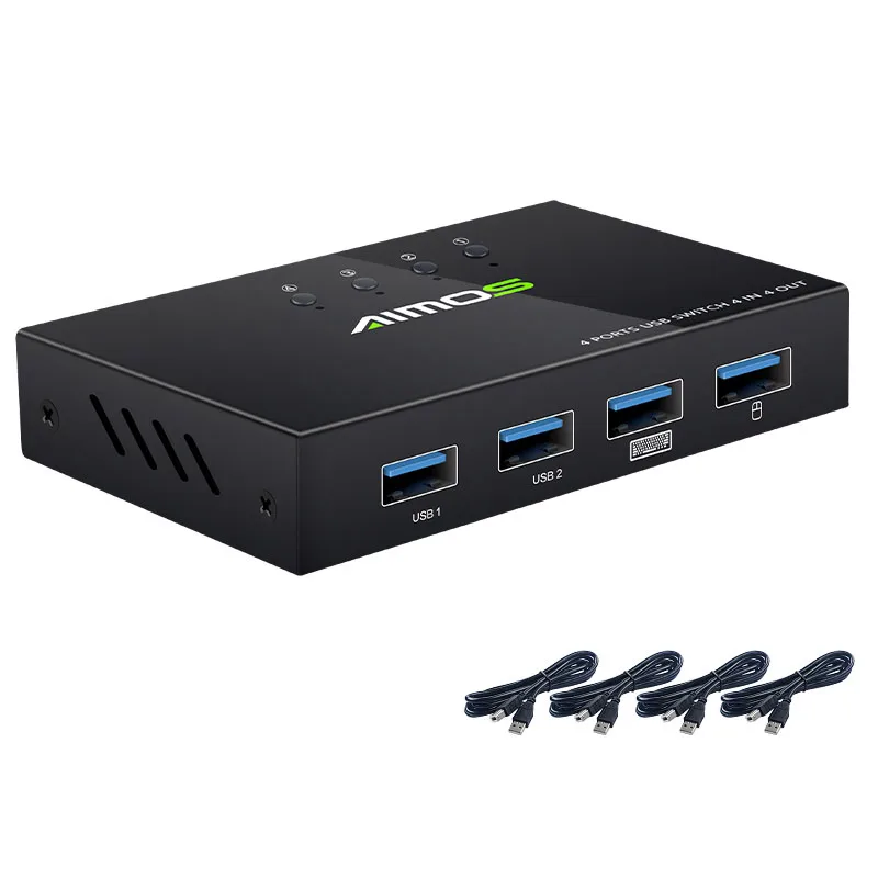 USB 2.0 Switch KVM Switcher Splitter Box for 4 PC Sharing Printer Keyboard Mouse KVM 4K USB KVM Switch Box Video Display
USB 2.0 Switch KVM Switcher Splitter Box for 4 PC Sharing Printer Keyboard Mouse KVM 4K USB KVM Switch Box Video Display