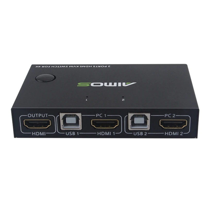 AIMOS HDMI KVM Switch Box Share 2 Computers with One Keyboard Mouse and One HD Monitor Support HUD 4K USB Splitter
AIMOS HDMI KVM Switch Box Share 2 Computers with One Keyboard Mouse and One HD Monitor Support HUD 4K USB Splitter