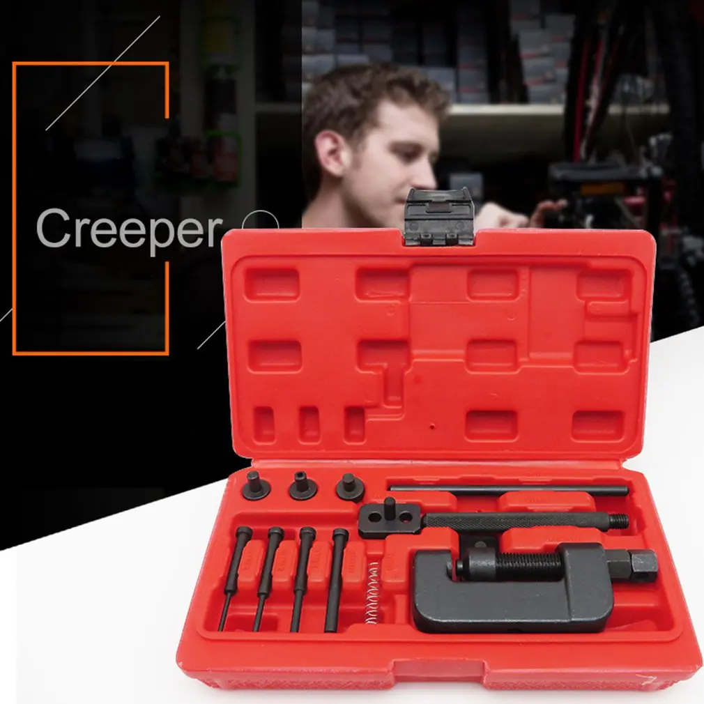 Motorcycle Bike Chain Breaker Splitter Link Riveter Universal Set for Motorcycle Bike Riveting Tool Bike Accessories
Motorcycle Bike Chain Breaker Splitter Link Riveter Universal Set for Motorcycle Bike Riveting Tool Bike Accessories