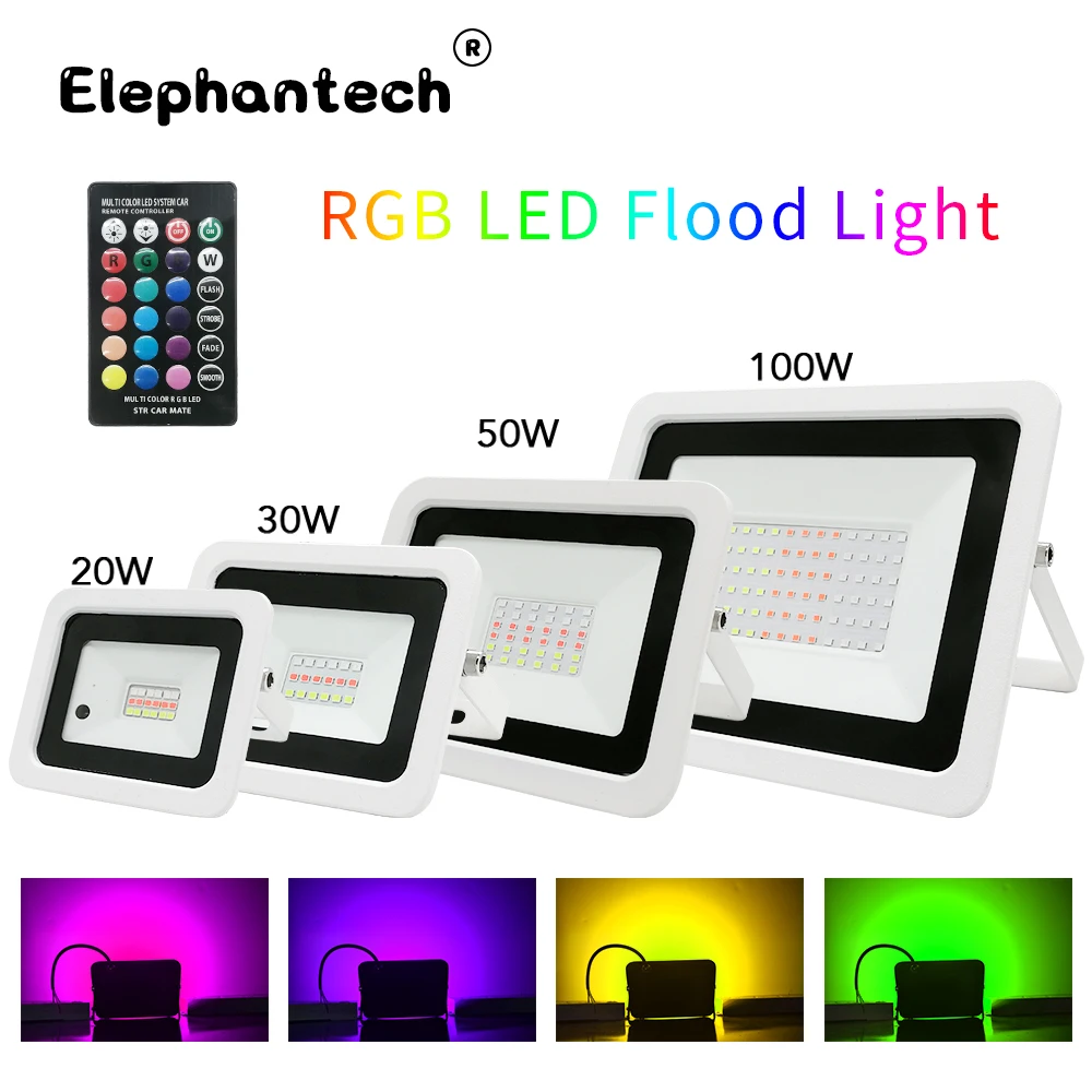20W 30W 50W 100W LED RGB Flood Light 220V/110V Outdoor Floodlight IP68 Waterproof Reflector Led Spotlight with Remote Control
20W 30W 50W 100W LED RGB Flood Light 220V/110V Outdoor Floodlight IP68 Waterproof Reflector Led Spotlight with Remote Control
