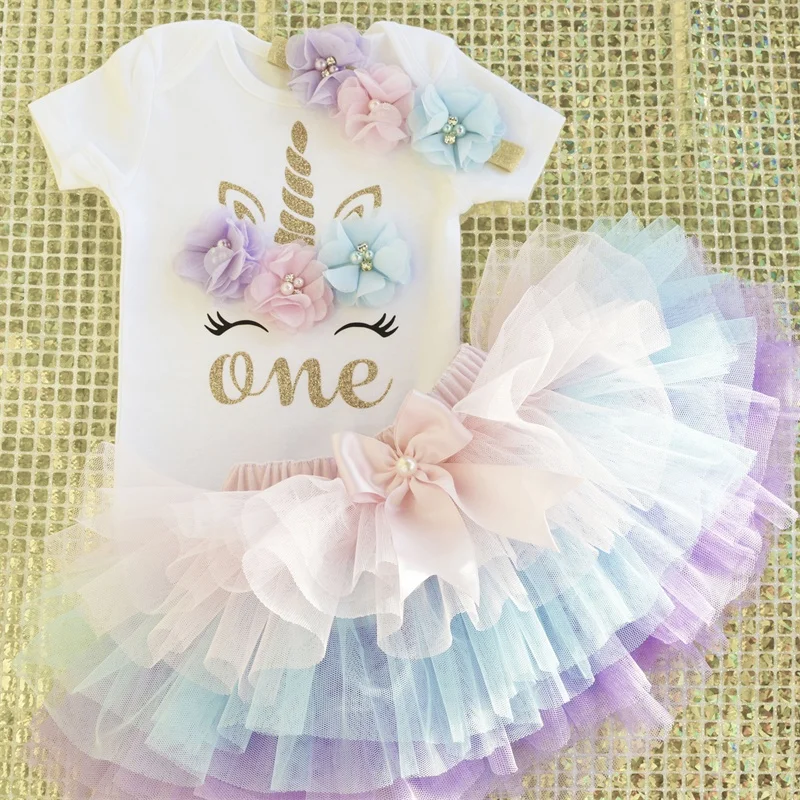 3 шт./комплект детская юбка пачка с принтом|1st birthday outfits|baby girls dress clothingdress |