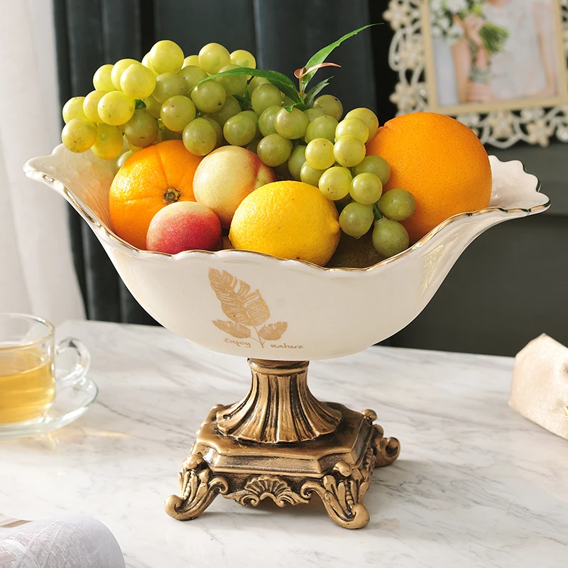 Luxury Ceramic Plate Fruits Basket Home Decoration For Living Room Kitchen Plate Fruits Basket Serving Tray Home Decor BC50GP
Luxury Ceramic Plate Fruits Basket Home Decoration For Living Room Kitchen Plate Fruits Basket Serving Tray Home Decor BC50GP