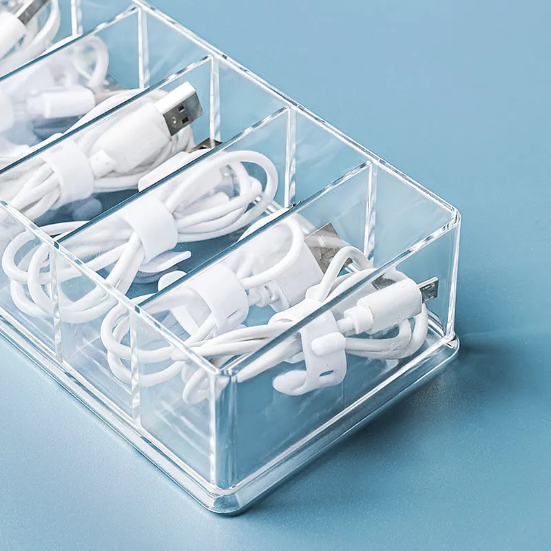 Mobile Phone Charging Earphone Cable Power Cord Sorting And Fixing Transparent Visual Desktop Data Cable Separation Storage Box
Mobile Phone Charging Earphone Cable Power Cord Sorting And Fixing Transparent Visual Desktop Data Cable Separation Storage Box