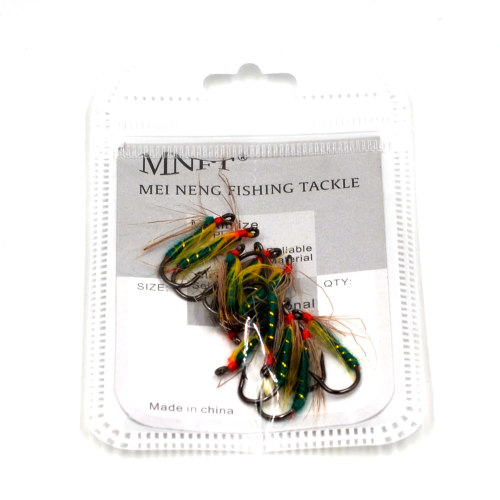 MNFT 10PCS Fishing Wet Flies Green Body Gold Line Caddis Nymph With Barbed Hooks 6#
MNFT 10PCS Fishing Wet Flies Green Body Gold Line Caddis Nymph With Barbed Hooks 6#