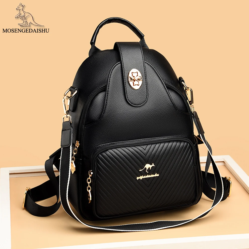 Multifunctional Designer New Women's Backpack Soild Color High Quality Leather Women Travel Backpack Fashion Ladies Shoulder Bag
Multifunctional Designer New Women's Backpack Soild Color High Quality Leather Women Travel Backpack Fashion Ladies Shoulder Bag