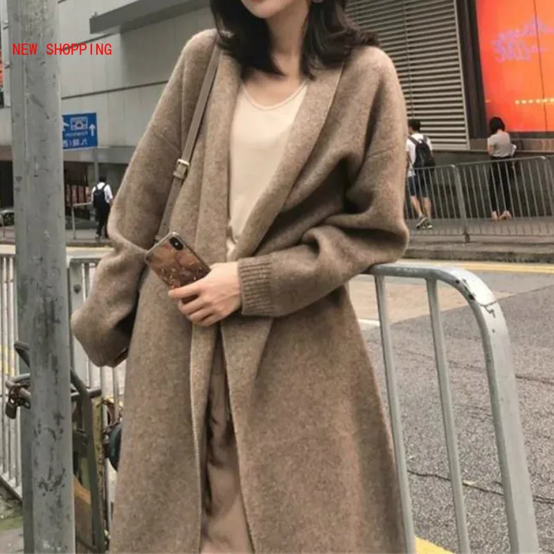 Loose Casual Thick Women Long Sleeve Sweater Cardigans 2020 Autumn Winter Lace-up Oversized Warm Knit Coats Female Knitwear
Loose Casual Thick Women Long Sleeve Sweater Cardigans 2020 Autumn Winter Lace-up Oversized Warm Knit Coats Female Knitwear