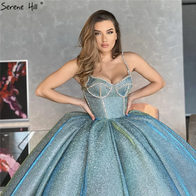 Зеленое роскошное сексуальное блестящее свадебное платье принцессы 2021