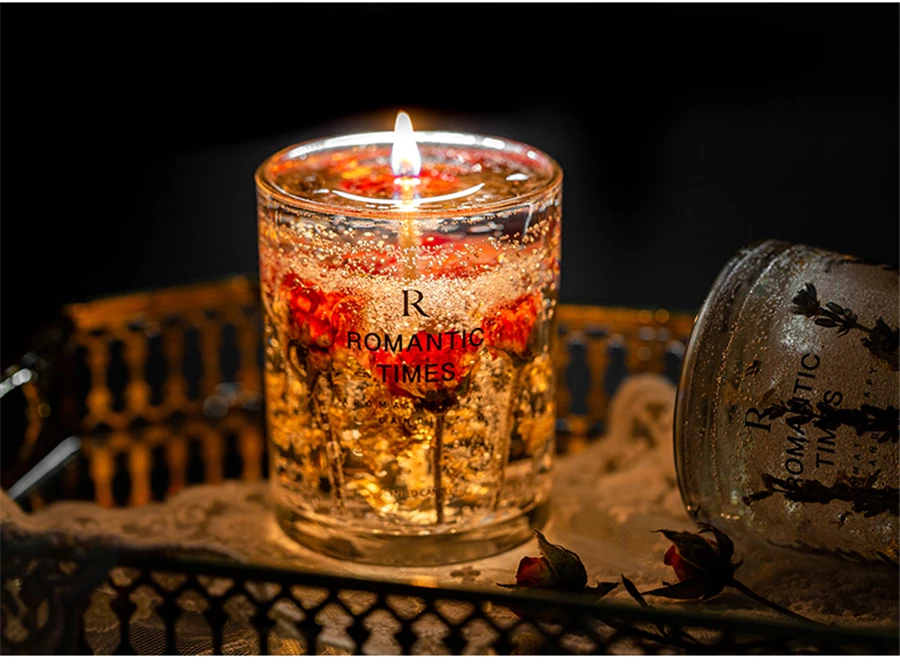 Прозрачная обувь с золотом Фольга Свадебные украшения лампы в форме свечи