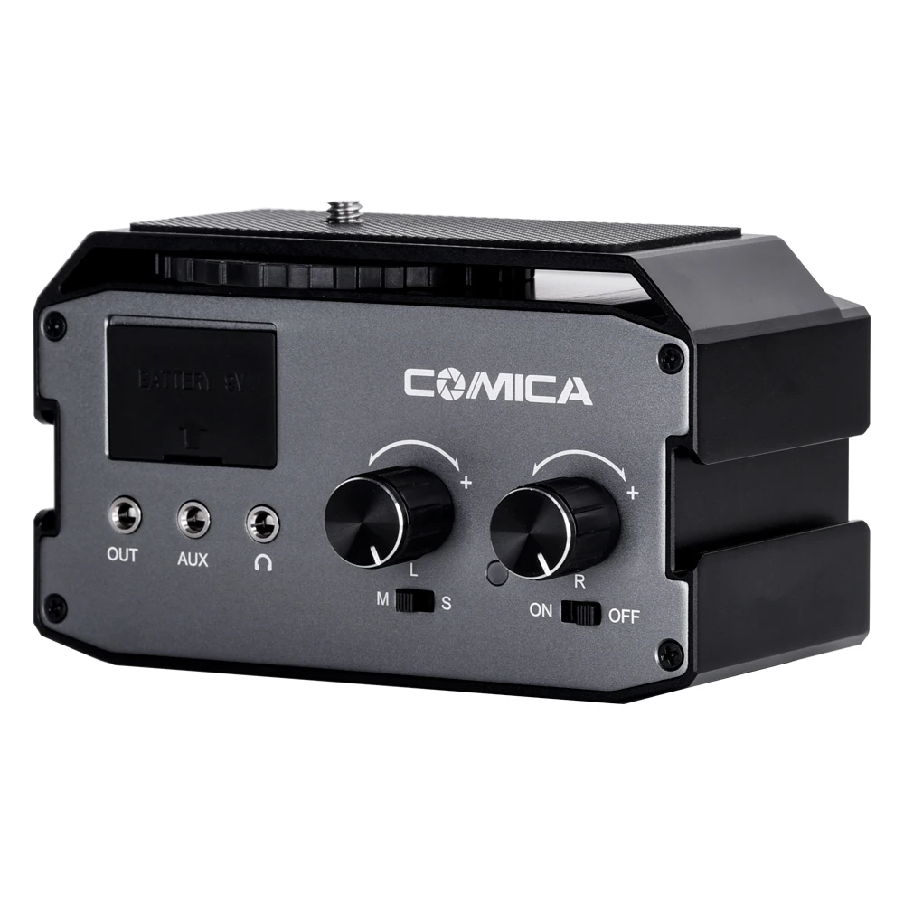 Предусилитель Comica CVM-AX3 AX3 XLR Audio адаптер смесителя, двойной разъем XLR/3,5 мм/6,35 мм, микшер для Canon, Nikon, DSLR, камер, видеокамер
Предусилитель Comica CVM-AX3 AX3 XLR Audio адаптер смесителя, двойной разъем XLR/3,5 мм/6,35 мм, микшер для Canon, Nikon, DSLR, камер, видеокамер