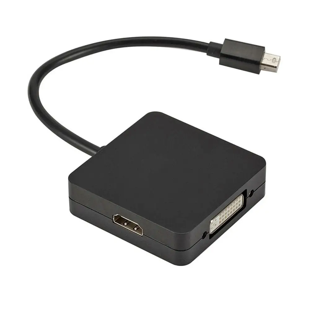 

Новый 3-в-1 мини Дисплей Порты и разъёмы DP to совместимому с HDMI VGA, HDMI, DVI адаптер кабель конвертер для MacBook линии передачи данных кабели