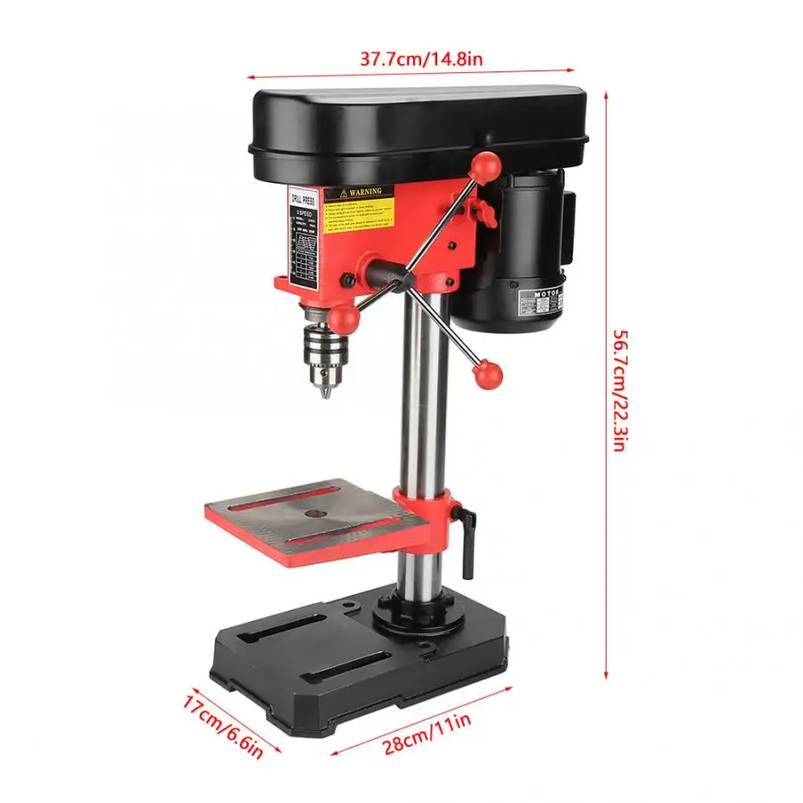 Drill Machine Bench Drill Stand Workbench 350W 5 optional rate Drilling Machine for workshop woodworking DIY enthusiasts
Drill Machine Bench Drill Stand Workbench 350W 5 optional rate Drilling Machine for workshop woodworking DIY enthusiasts
