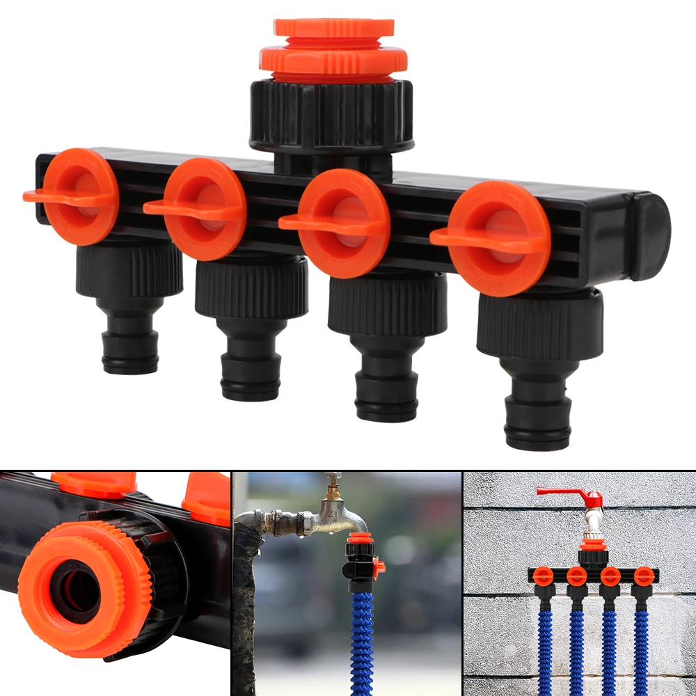 4 Way Hose Splitters For Water Pipe Valve Splitter 3/4" Watering Connector Distributor Hose Pipe Tap Connectors
4 Way Hose Splitters For Water Pipe Valve Splitter 3/4" Watering Connector Distributor Hose Pipe Tap Connectors