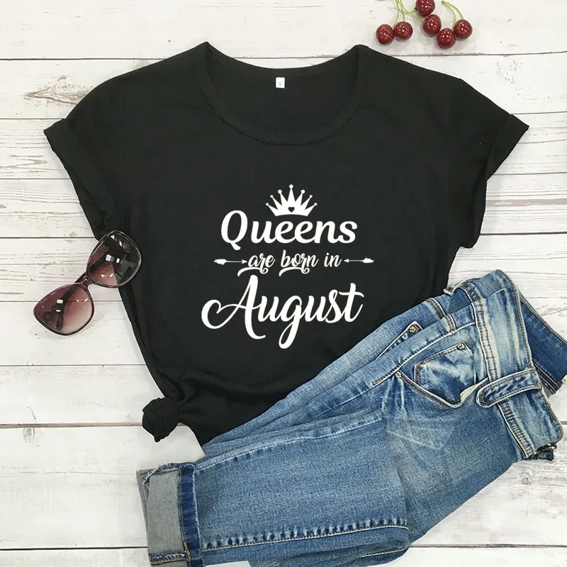 Queens рождаются в августе Женская летняя обувь забавная Повседневная футболка, Т-100% хлопковая Футболка Рубашки для дня рождения, подарок на д...
Queens рождаются в августе Женская летняя обувь забавная Повседневная футболка, Т-100% хлопковая Футболка Рубашки для дня рождения, подарок на д...