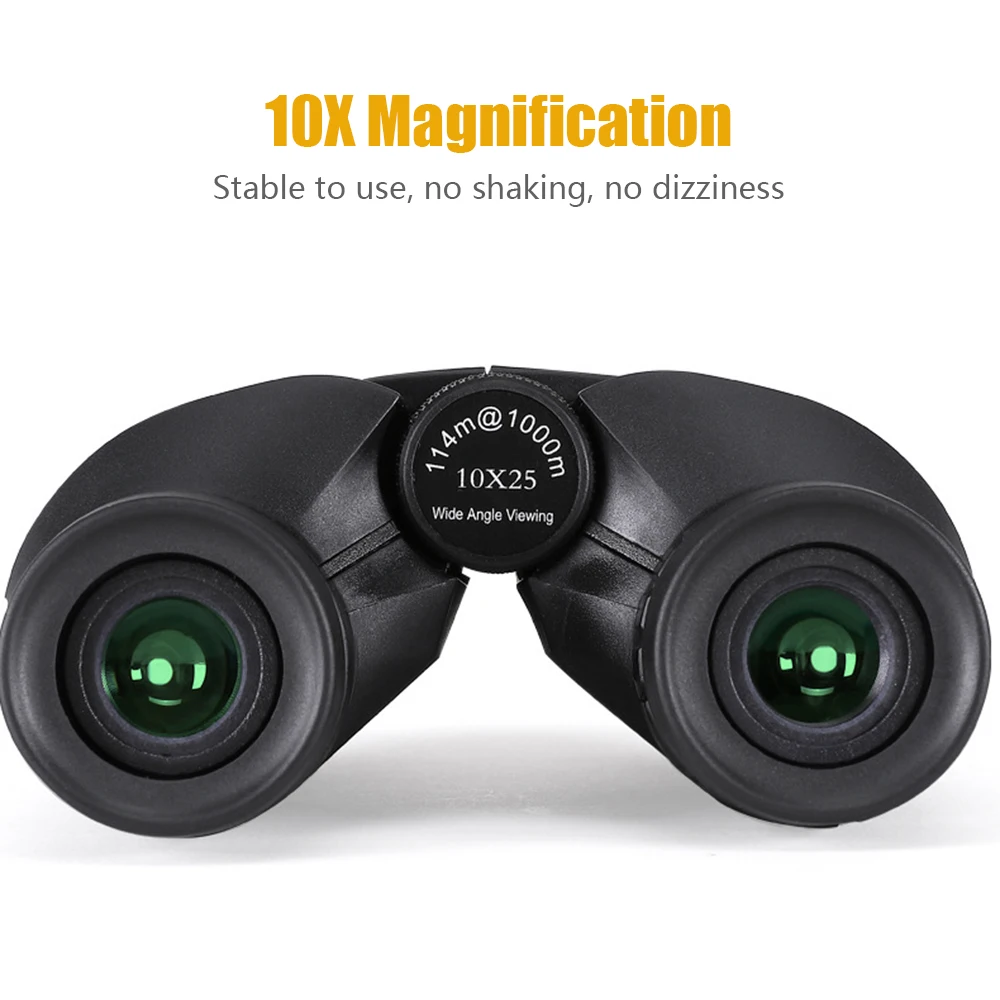 KKmoon Binocular Telescope 10X25 High Power Adults Kids Binoculars with Low Light Vision Waterproof Binocular for Bird Watching 
KKmoon Binocular Telescope 10X25 High Power Adults Kids Binoculars with Low Light Vision Waterproof Binocular for Bird Watching