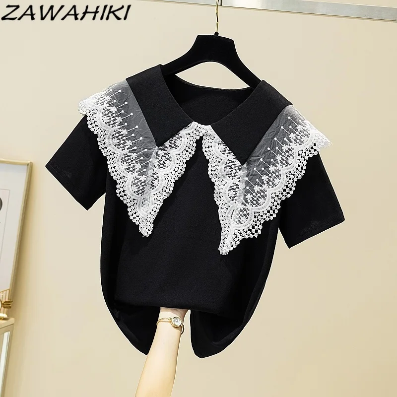 Zawhiki корейская мода в стиле преппи женские летние футболки с матросским воротником кружевные лоскутные однотонные Топы с коротким рукавом ...
Zawhiki корейская мода в стиле преппи женские летние футболки с матросским воротником кружевные лоскутные однотонные Топы с коротким рукавом ...