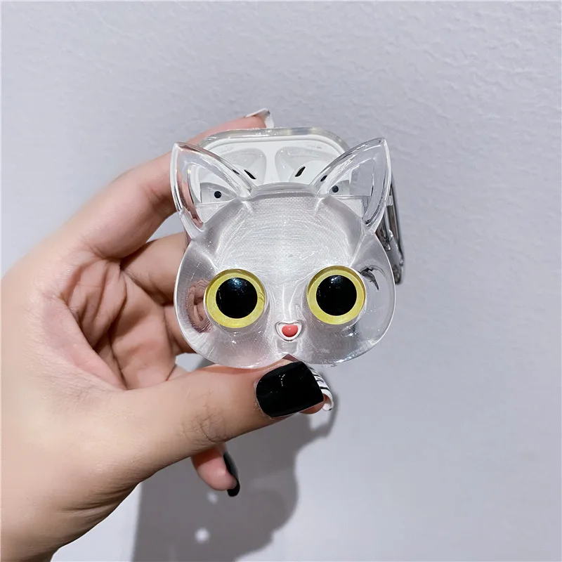 Transparent Big Eyes Cat Crystal AirPods 1 2 3 Pro Case Cover iPhone Bluetooth Earbuds Accessories Airpod Case Air Pods Case
Transparent Big Eyes Cat Crystal AirPods 1 2 3 Pro Case Cover iPhone Bluetooth Earbuds Accessories Airpod Case Air Pods Case
