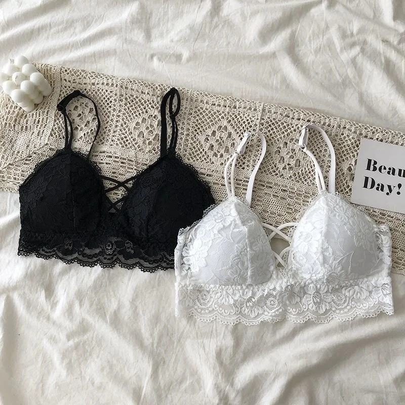 Korean version sexy front cross lace bra beautiful back underwear no steel ring gathered wrapped chest net red girl bra inside
Korean version sexy front cross lace bra beautiful back underwear no steel ring gathered wrapped chest net red girl bra inside