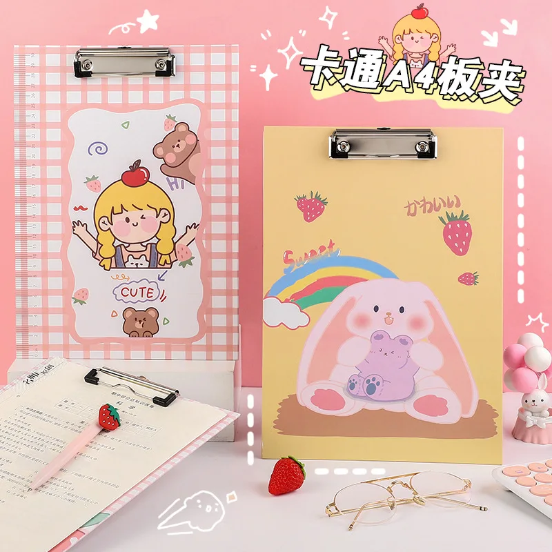 A4 Paperboard Clip Cartoon Document Board Clip File Folder Writing Pad Splint Thickened Multifunctional Student Stationery
A4 Paperboard Clip Cartoon Document Board Clip File Folder Writing Pad Splint Thickened Multifunctional Student Stationery