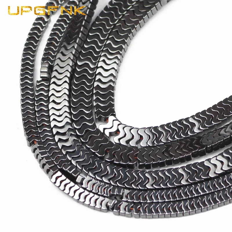 UPGFNK natural stone Black Hematite Wave Charm Loose Spacer Beads For Jewelry Bracelet Necklace Making DIY accessories 4/6MM
UPGFNK natural stone Black Hematite Wave Charm Loose Spacer Beads For Jewelry Bracelet Necklace Making DIY accessories 4/6MM