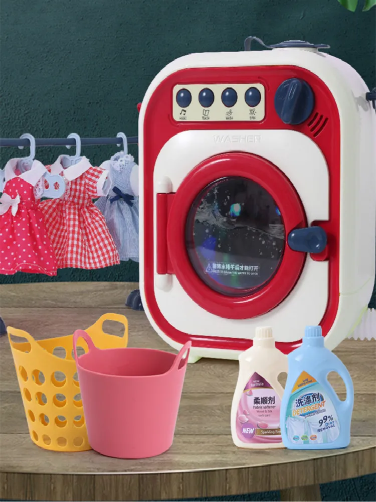 Children's washing machine toy set Electric mini drum can rotate kinetic energy with water girl play house gift 3 years old
Children's washing machine toy set Electric mini drum can rotate kinetic energy with water girl play house gift 3 years old