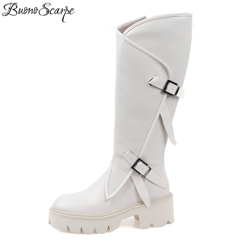 Platform Heels Women Genuine Leather Boots Buckles Fashion Long Botas Mujer Fashion Zipper Motorcycle Boots Leather Female Shoes
Platform Heels Women Genuine Leather Boots Buckles Fashion Long Botas Mujer Fashion Zipper Motorcycle Boots Leather Female Shoes