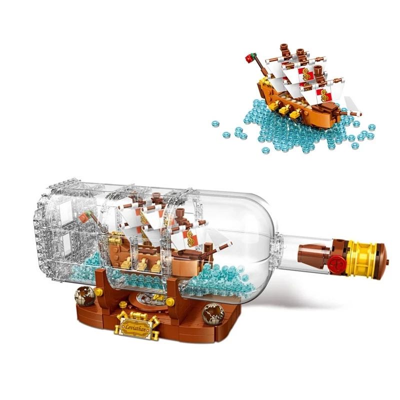 960pcs Ship In A Bottle Building Blocks Brick DIY Toys 21313 Collectible Display Set Model Ship Toys Gift for Kids
960pcs Ship In A Bottle Building Blocks Brick DIY Toys 21313 Collectible Display Set Model Ship Toys Gift for Kids