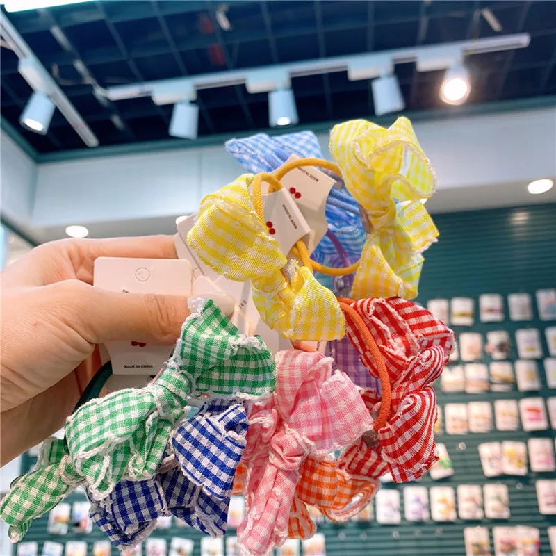 1 Pair Children Simple Cute Colorful Lattice Fabric Bow Rubber Band Hair Rope Fashion Sweet Girl Ponytail Hair Accessories
1 Pair Children Simple Cute Colorful Lattice Fabric Bow Rubber Band Hair Rope Fashion Sweet Girl Ponytail Hair Accessories