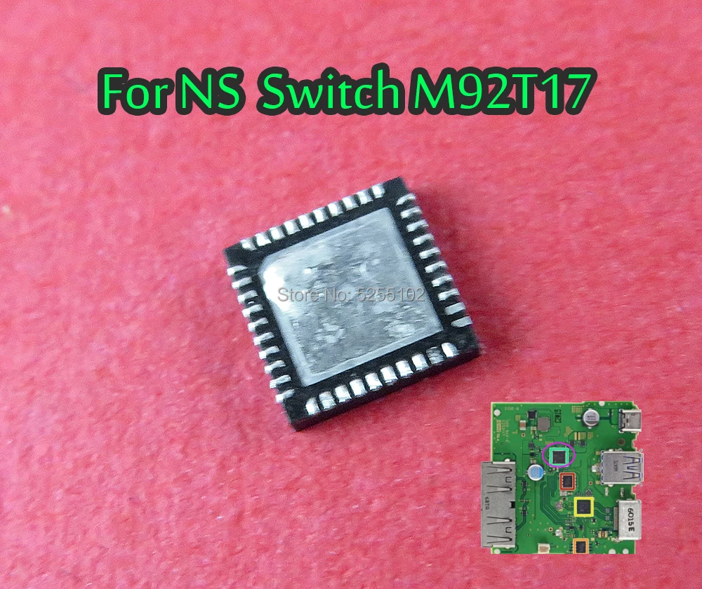 Чип материнской платы M92T17, 15 шт., чип для зарядки аккумулятора NS Switch, чип интегральной схемы M92T17 с аудио и видео управлением, чип для Nintendo Switch
Чип материнской платы M92T17, 15 шт., чип для зарядки аккумулятора NS Switch, чип интегральной схемы M92T17 с аудио и видео управлением, чип для Nintendo Switch