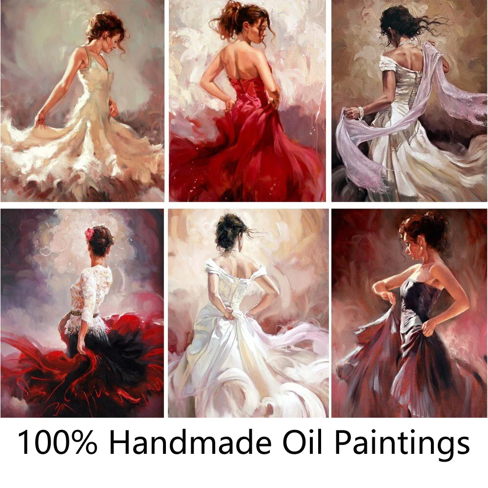 Wall Art Flamenco Dancer Oil Painting Argentine Tango Handmade Figure Woman Canvas Modern Artwork For Bedroom Bathroom Decor
Wall Art Flamenco Dancer Oil Painting Argentine Tango Handmade Figure Woman Canvas Modern Artwork For Bedroom Bathroom Decor