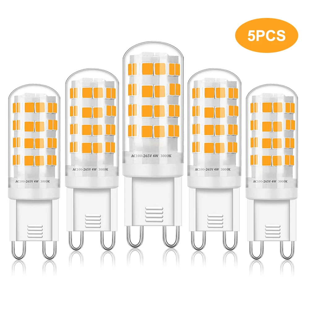 5Pcs G9 LED Bulb Dimmable Warm White/White 5W 420LM Light 360 Degree Angle Light Bulb
5Pcs G9 LED Bulb Dimmable Warm White/White 5W 420LM Light 360 Degree Angle Light Bulb
