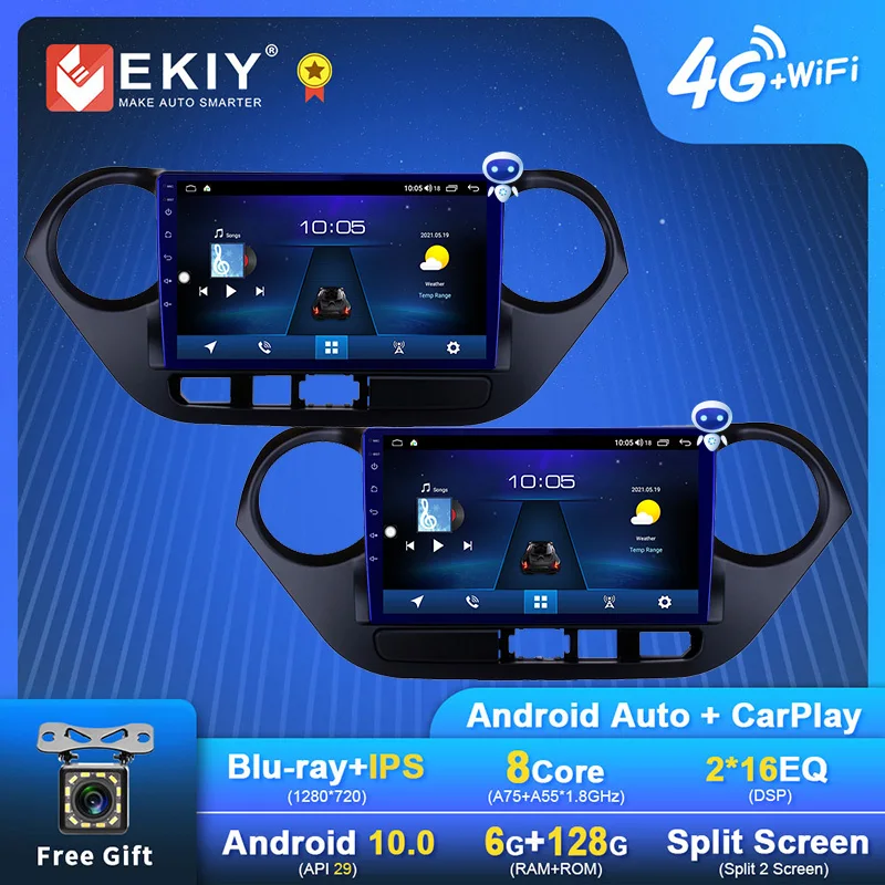 EKIY 1280*720 Blu-ray IPS Android 10 Car Radio For Hyundai Grand I10 2013 2014 2015 2016 Stereo GPS Multimedia Player 2din DVD
EKIY 1280*720 Blu-ray IPS Android 10 Car Radio For Hyundai Grand I10 2013 2014 2015 2016 Stereo GPS Multimedia Player 2din DVD