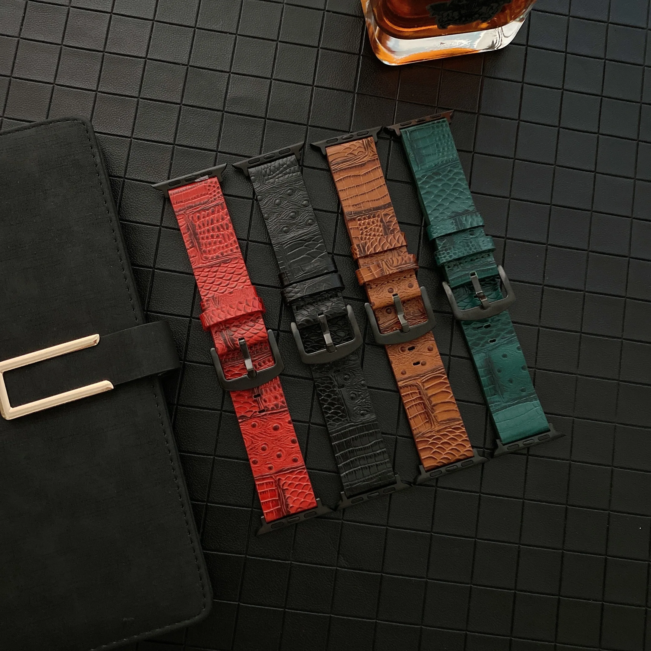 Ostrich Pattern Leather Watch Band with Black Metal Buckle Fashion Casual Sports Strap Wristband For Iwatch 1 2 3 4 5 6 SE Loop
Ostrich Pattern Leather Watch Band with Black Metal Buckle Fashion Casual Sports Strap Wristband For Iwatch 1 2 3 4 5 6 SE Loop
