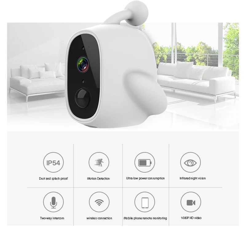 MOOL 1080P Solar Wireless Wifi Camera HD Outdoor Security IP Camera Night Vision Voice Intercom Camera
MOOL 1080P Solar Wireless Wifi Camera HD Outdoor Security IP Camera Night Vision Voice Intercom Camera